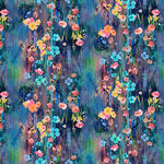 Moments by Kendra Binney for Clothworks Digital Y3742-53 Teal Blue .
