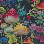 Mushrooms by Rubin Designs Digital RUGNO7JT Multi.