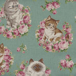 My Favourite Things Printed In Japan 80% Cotton 20% Linen YO-0177 Green.