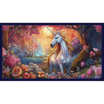 Mystical Unicorn by Quilting Treasures Fabric Panel 24" x 42" 2600-30610-N.