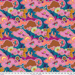 Mythical by Stacy Peterson for Free Spirit PWST013.XTeal Fabled Forest.