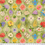 Nation of Flowers  by Martha Negley for Free Spirit PWMN042. SAGE .