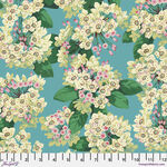 Nation of Flowers by Martha Negley for Free Spirit PWMN044. AQUA. Mountain Laure