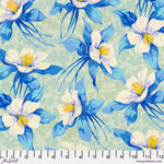 Nation of Flowers  by Martha Negley for Free Spirit PWMN049. SKY Columbine.