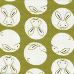 OSKIKKA HOKKOH Japanese Cotton 1023-1100 Color 2B Green Bunny.