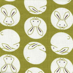 OSKIKKA HOKKOH Japanese Cotton 1023-1100 Color 2B Green Bunny.