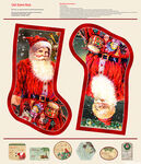 Old Saint Nick by Robert Giordano Stocking Panel 36" x 44" Patt.768 Col.44.