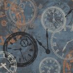 On Time Flannel by Whistler Studios From Windham Fabrics 37357F-6 Charcoal.