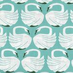 On a Spring Day Loving Swans by Cotton & Steel LV401-WA1 Waterfall.