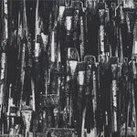 Painterly by De Gillett Cox for KKFabrics 2058M Brushes Black & White.