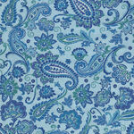 Pansy Paradise Paisley From Timeless Treasures TTCD1896 Blue.