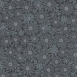 Peaceful Petals by Sarah J For Marcus Fabrics Daisies R47-0589 1043 Charcoal/Gre