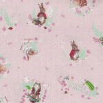 Peter Rabbit By Beatrix Potter & Visage Textiles Fabric 2999-05 Pink. Flopsy'