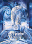 Polar Frost by Jody Bergsma for Northcott Panel 33" x 42" DP24842 Col.46 Bears.