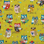 Powerful Glitter by KOKKA Fabrics Japan  100% Cotton LOA-56120-2-B23 Owls.