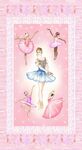Prima Ballerina From Henry Glass Fabrics Panel 24"x42" 2751P Col.22 Pink.