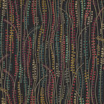 Rhapsody Dotty Reeds Design 2177 From Makower Fabrics Col. X Black/ Metallic.