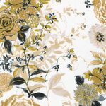 Rosette Studio RK From Robert Kaufman 21281-14 Natural/Gold Metallic.