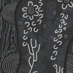 Sandy Creek Black by Janet Nakamarra for M&S Textiles Australia