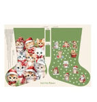 Santa Paws by Devonstone Collection Christmas Stocking Panel DV6947.