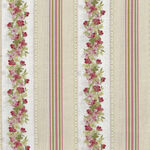 Sensibility Fabric By Maywood Studio 2273 9635 Col E Cream/ Pink Border Print.