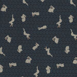 Sevenberry 100% Cotton Made in Japan 88227 Col 4 Rabbit Indygo.
