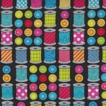 Sew Excited By Ardi Metz For Kanvas & Benartex 7826 Colour Multi, Spools Of Fun.