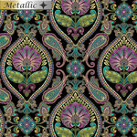 Shangri-La by Painted Sky Studio for Benartex Style 16110 Metallic Black.