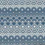 Simplicity by Palette Pleasure Fabrics Scallop Color Blue.