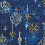 Stonehenge Christmas Joy From Northcott Fabrics 24773M Color 46 Blue.