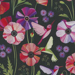 Sunday by Laura Moyer for Figo Fabrics D90629-78 Black.