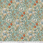The Original Morris & Co. Wide Quilt Backing 108" QBWM007. Autumn. Golden Lily.