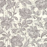 Three Sisters Memoirs From Moda Fabrics M44211-11 Grey/Off White Flower Over Tex