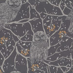 Through The Woods By Sweetfire Road For Moda M43110-12 Charcoal Woodland Owls .