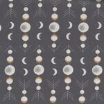 Through The Woods By Sweetfire Road For Moda M43116-12 Charcoal Moon Phases.