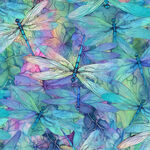 Timeless Treasures Dragonfly Illusion Digital CD3205 Pattern Dream Color.