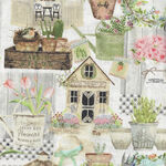 Touch Of Spring by Beth Albert for 3 Wishes Fabric 18750-White-Ctn-D.
