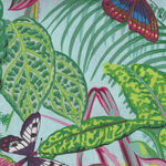 Treasure Island by Snow Leopard for Free Spirit PWSL105.Aqua.Tropical Leaves.