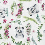 Tropical Zoo from Devonstone Fabric DV3193 White.