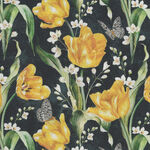 Tulip Fields by Whistler Studios for Windham Fabrics 54161-2 Black.
