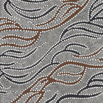 Under Ground Water by Janet Nakamarra for M & S Fabrics UGWB Black.