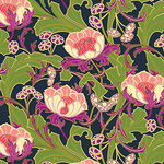 Wild Abandon By Heather Bailey for FIGO Fabrics 90891 Color 45 Navy.