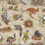 Wildlife from Nutex Fabrics 11700 Color 101 Australian Animals