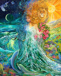 World Of Wonder by Josephine Wall for 3 Wishes Digital Panel 36" x 42" FT18689.