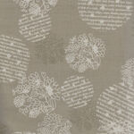 YUWA Text In Circles by Keiko Akila Japanese Cotton AK829606 Col. B. Taupe.