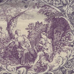 Yuwa Live Collection Made in Japan Cotton Design 819589 Colour Purple/Ecru Toile