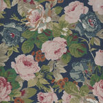 Yuwa Love At First Sight 100% Cotton Fabric Design 816680 Colour E Navy.